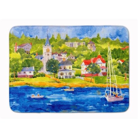 Carolines Treasures Carolines Treasures 6031RUG Harbour Scene with Sailboat Machine Washable Memory Foam Mat 6031RUG